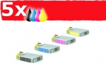 Alternativ zu Epson T0711-T0714 Tinten Spar Set (je Farbe 5Stk.) 20 Stk.